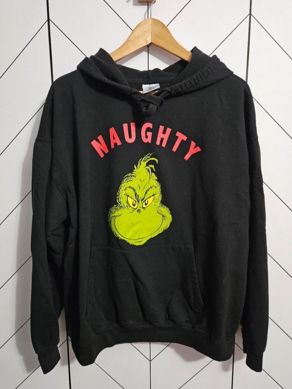 The Grinch "Naughty" Holiday Hoodie, Junior's Plus 3X